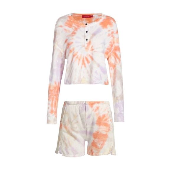 N:Philanthropy Harleen Tie Dye Sweatshirt & Bee Tie Dye Shorts Set - Picture 5 of 16